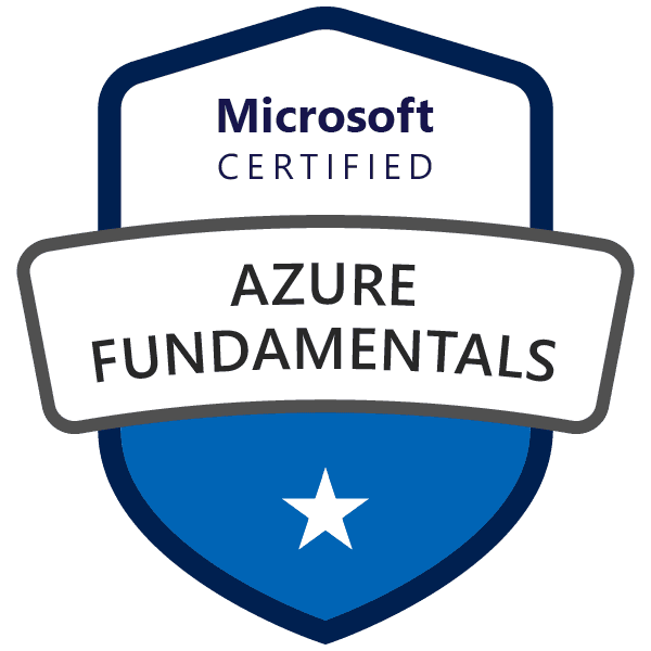Microsoft Certified: Azure Fundamentals certificate