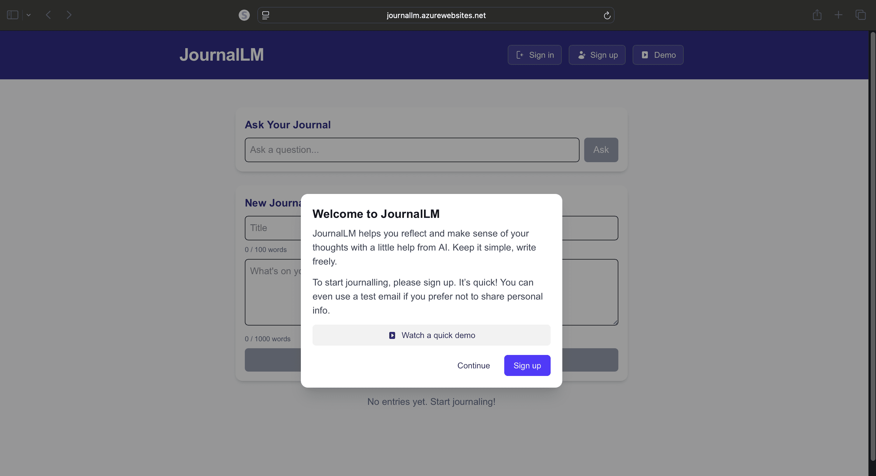 JournalLM - AI Journal